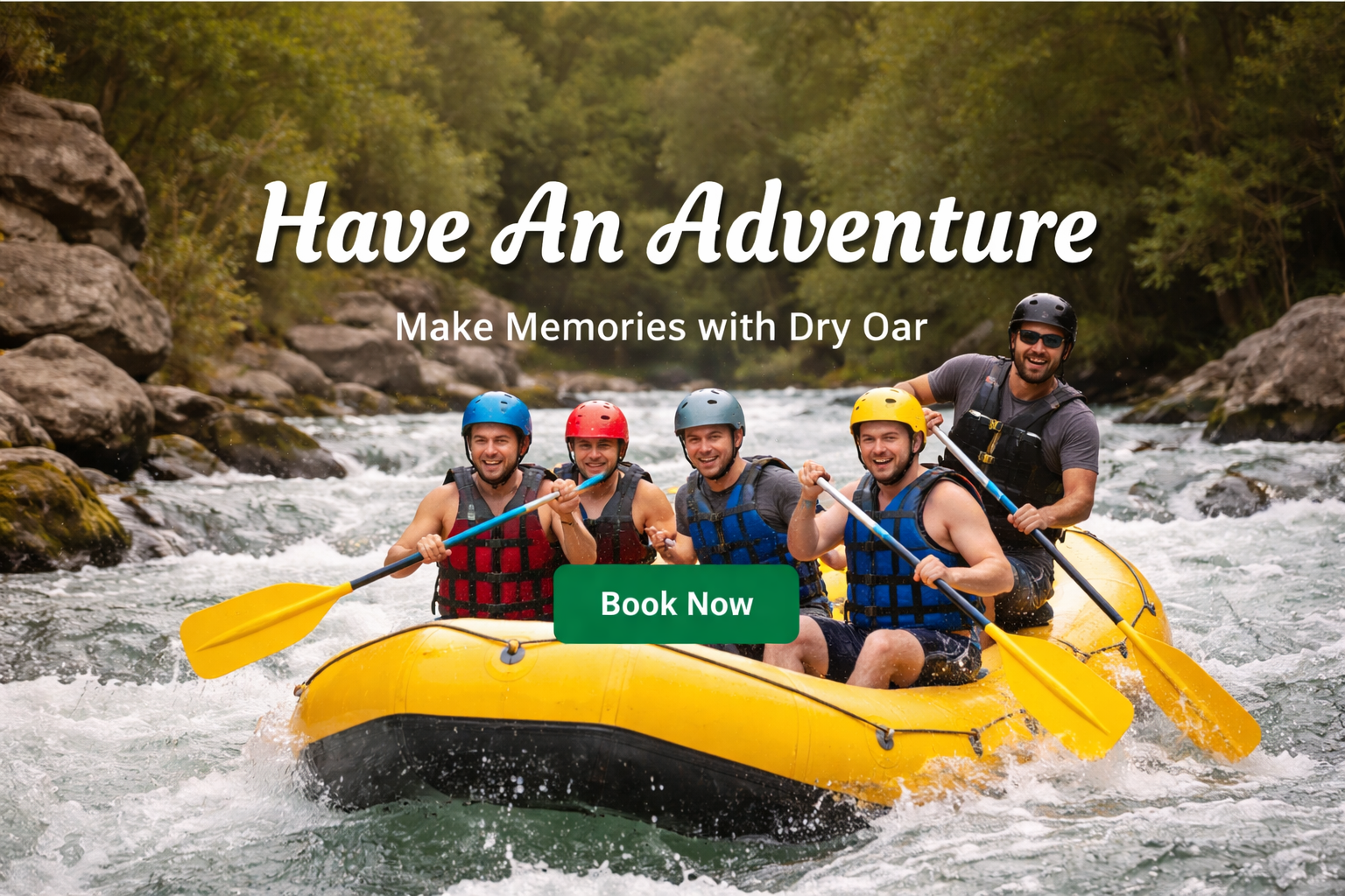 People enjoying white water rafting